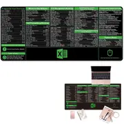 Excel Shortcuts Office Mouse Pad Keyboard Mat Desk Giant Pad