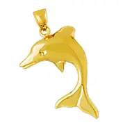 14K Gold Dolphin Charm