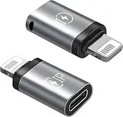 Lightning to USB C Adapter 2 Pack Lightning Stick Adapter, Compact USB 3.0 OTG, Supports MIDI Keyboards, Mice, Card Reader, Data Transfer and Sync