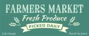 Joanie Farmers Market Stencil Fresh Produce Picked Daily Organic Wheat DIY Signs