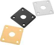 FUTUREORYY 3pcs Guitar Jack Cover Bottom Base Plate Square Curved Plate Guitar Curved Jack Plate Guitar Jack Mount Guitar Jack Plate Jack Plate Cover Guitar Bottom Plate Plastic