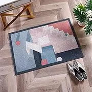 Non Slip Doormat for Entry Indoor Outdoor Door Floor Mats Home Rug Mats for Patio, High Traffic, Mud Dirt Trapper Entrance Front Door Rug Carpet (Color : E, Size : 50x80cm)