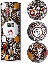 3 x Aboriginal Christmas Tree Baubles - Hanging, 8cmD - Jilmara Art, Australian, Indigenous, Souvenir, Gift