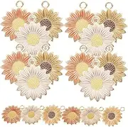 ULDIGI 30pcs DIY Sunflower Charms Jewelry Making Accessories for Necklace Bracelet Keychain