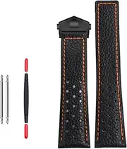 [KAVJU] 22mm Genuine Calfskin Leather Watchband For TAG For HEUER Strap MONACO CARRERA Quality Leather Watchband Bracelet