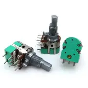 10Pcs H120 A10K Double Potentiometer 15MM with Switch