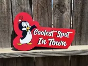 Coolest Spot In Town Handmade Sign