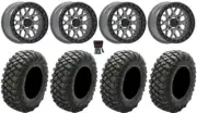 Valor V07 Beadlock 15" Wheels Graphite 30" Crawler XR Tires Renegade Outlander