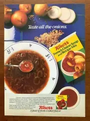 1985 Knorr French Onion Soup Vintage Print Ad/Poster 80s Retro Food Art Décor