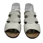 Naturalizer Serene WHITE Soft Comfort Slip-on Hook & Loop Strap Sandals Size 8.5