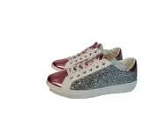 Skechers Goldie Lace-Up Sneakers Light Catchers Rose SILVER Size 9M