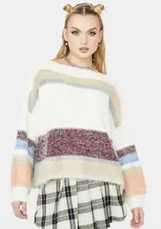 Here's Hoping Striped Sweater