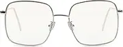 [EVEE] Square Oversized Anti-Blue Light Glasses For Women with Flat Lenses and Metal Frame - (Kelly)