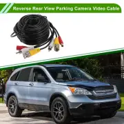 Reverse Rear View Parking Camera Video Cable 15m/49.21ft Black BNC/RCA/DC 1 Pcs