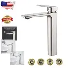 Contemporary Brushed Nickel Bathroom Faucet - Solid Brass, 1.18 GPM Performance