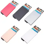 Automatic Eject Rfid Blocking Aluminum Card Wallet