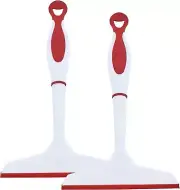 Superio 6" Window Rubber Squeegee with Hanging Loop, 2 Pack, Red