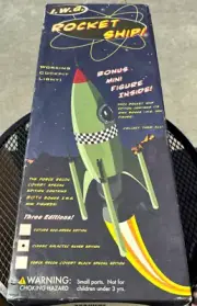 IWG Classic Galactic Silver Rocket Ship 17" Vinyl Toy Space Scifi LTD 450 NIB