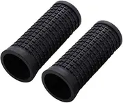 1 Pair Bike Handlebar Grips, Black Bicycle Handlebar Protective Cover Bike Handle Bar End Grips for MTB, Scooter, Folding Bike