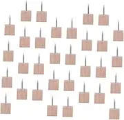 Gadpiparty 50Pcs Creative Wooden Push Pins for Cork Board Decorative Thumbtacks for Home Office School Exhibition Use Practical Material with Simple Design