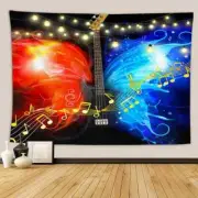 Red Blue Wings Guitar 3D Wall Hang Cloth Tapestry Fabric Decorations Decor