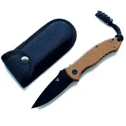 Black Blade Pocket Knife - Double Lock System EDC Folding Knife with G10 handle
