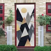3D Door Wall Mural Wallpaper Stickers Abstract & Mise-en-scène Vinyl Removable Decals for Home Decoration W100 x H215 cm