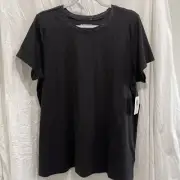 Torrid Super Soft Slub Jersey Women Top Shirt Rayon Blend Black 1X New