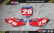 TM 85 2013 - 2016 Custom number plate decals AUSSIE PRIDE style stickers