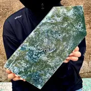 4.7LB Natural Crystal Point Aquatic Agate Tower Large size Quartz Obelisk minera