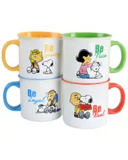 Peanuts Gentle Reminders 4pc Mug Set