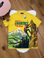 Polo Ralph Lauren Graphic Polo Shirt Mt. Blanc Rock Climbing Alpine Club size M