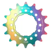 BOX Hex Lab 3/32" CNC Titanium Cog, Rainbow - 16t
