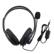 3.5mm Plug Noise Reduction Stereo Surround Wired Headset with Microphone for Computer, PS4