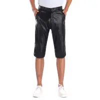 在飛比找蝦皮購物優惠-Thoshine品牌男士皮短褲彈力時尚PU皮短褲休閒短褲