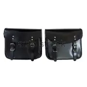 Fit For Royal Enfield Classic Reborn & Meteor 350 Leather Bags Glossy Black D8