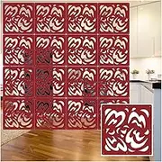 Hanging Room Divider, 5mm Thick Wood-Plastic Partitions Panel Screen,Semi-Privacy Kitchen Office Wood Plastic Decoration Screen,29/39cm