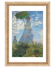 Woman with a Parasol - Madame Monet & Her Son, 1875 by Claude Monet Wall Art