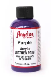 Angelus Brand Acrylic Leather Paint Shoes/Purse/Snickers Waterproof Purple 4oz