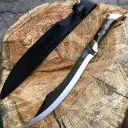 Handmade Carbon Steel Sword Full Tang Hunting Sword Outdoor Survival