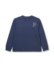 Puma Youth CLOUDSPUN Patch Crewneck Deep Navy Outerwear Junior L