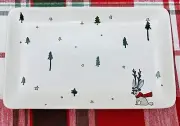Jack's Holiday Rabbit Reindeer Designer Collection Snack Tray by Magenta 8" x 5"