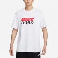 在飛比找momo購物網優惠-【NIKE 耐吉】短袖 NSW 男款 白 紅 純棉 寬鬆 落