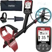 Nokta Findx Metal Detector for Adults Professional with 11-inch Waterproof Coil, High Accuracy for Gold, Pinpoint Mode, USB Rechargeable Battery, Backlit LCD, Headphones, Carrying Bag, Digger