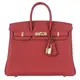 HERMES BIRKIN 25CM Togo 牛皮柏金包(A刻/鴕鳥紅/金釦)