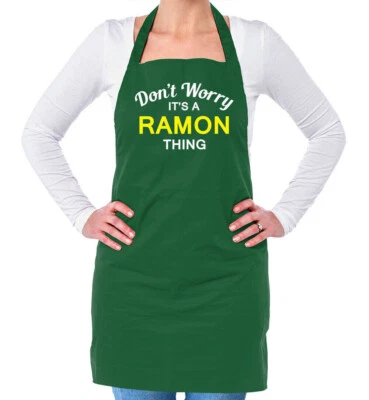Don't Worry It's a RAMON Thing! Unisex Adult Apron Surname Custom Name Family