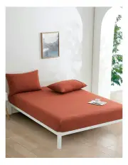 [Dreamaker] Micro Flannel Combo Fitted Sheet Set in Sienna