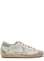 Golden Goose Super-Star Distressed Leather Sneakers - White - 7 7