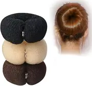 3PCS Donut Hair Bun Style Bun Hair Bun Maker DIY Hair Shaper Snap Roll Bun Tool for Women (Multiple colors, One size)