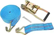 Ratchet Binder Fixed Tape Tensioner High-Performance Dauna Belt Polyester-alloyed Steel Industrial Material 10 M Ratchet Tensioner Polyester-alloyed Steel for Freight Bundling (60mm)